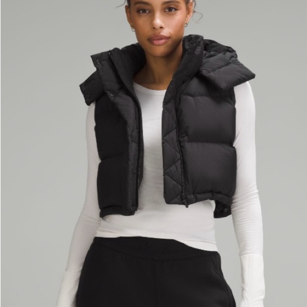 Lululemon - Black Wonder Puff Super-Cropped Vest